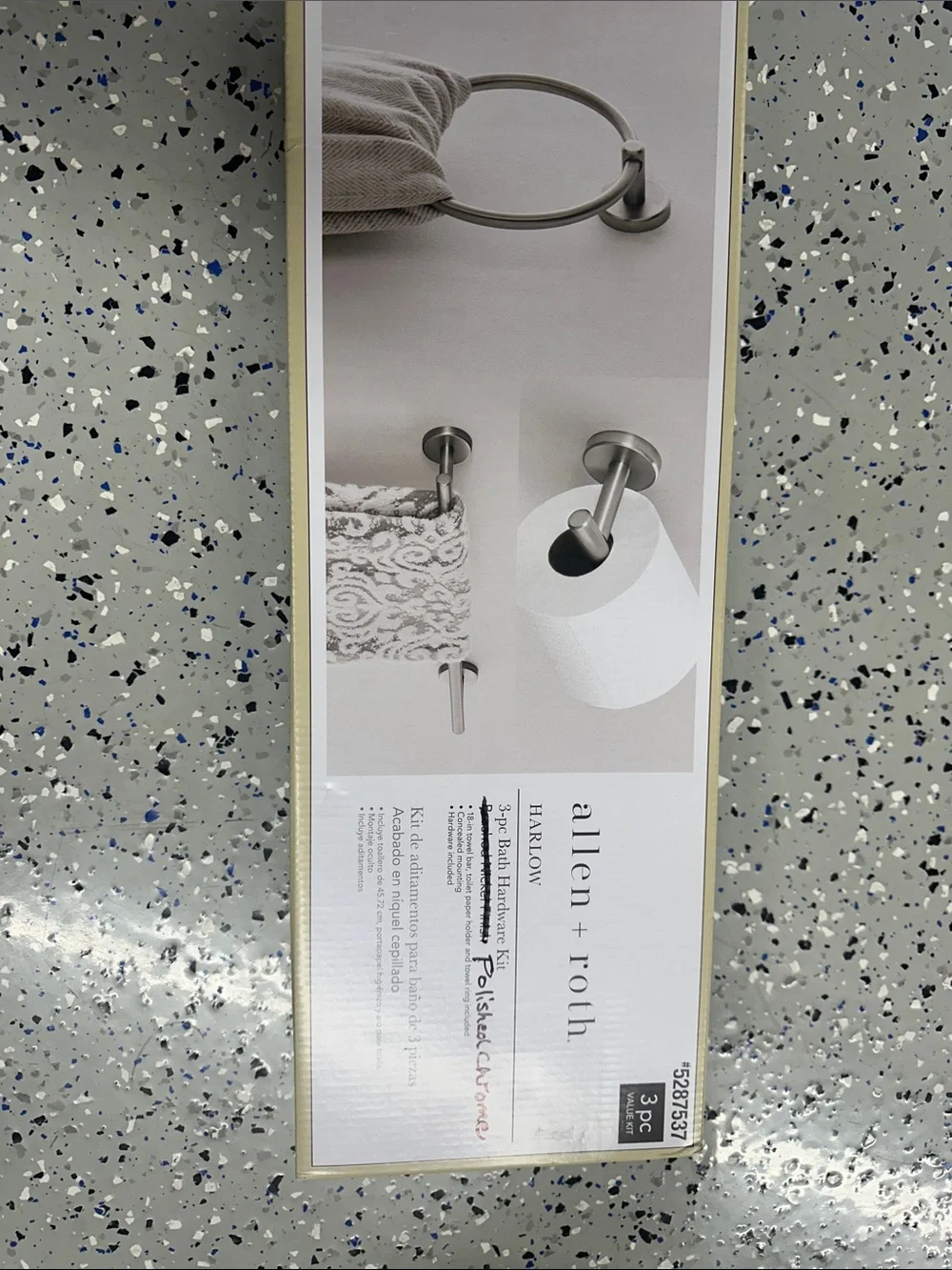 allen + roth Harlow 3-Piece Bathroom Hardware Set in Polished Chrome